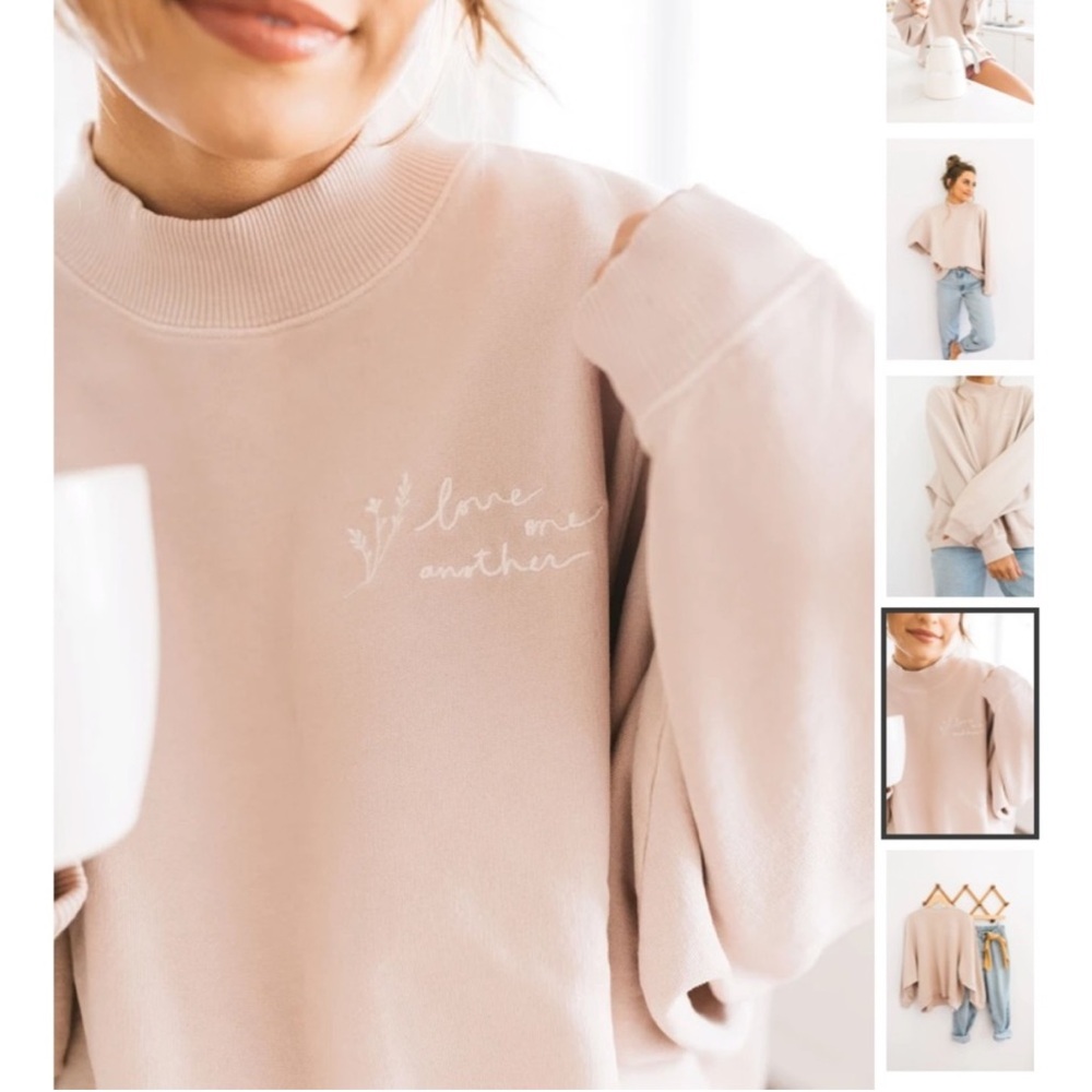 Kristin Made ‘Love One Another’ Sweatshirt size S/M - Picture 2 of 7